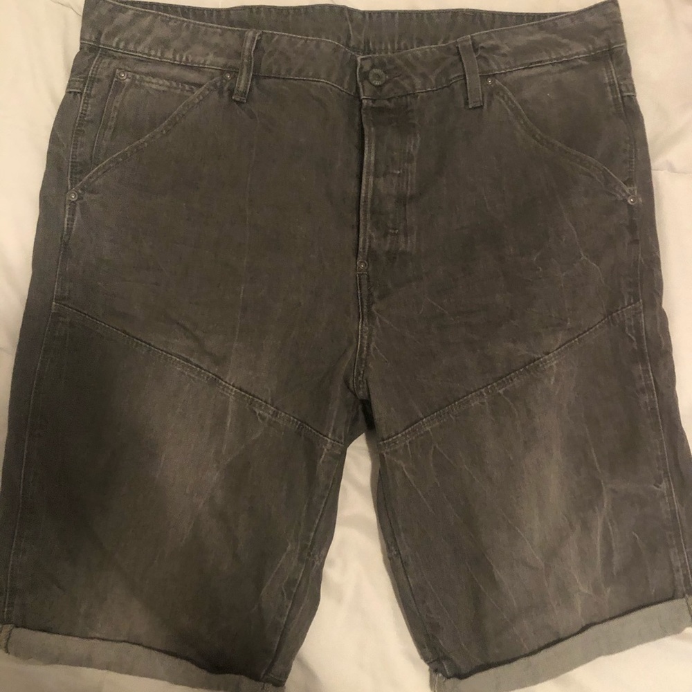 Gray G raw shorts